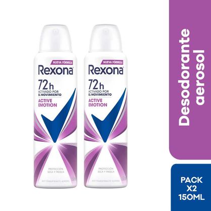 REXONA WOMAN DOSODORANTE ACTIVE EMOTION PACK x2 x150ml