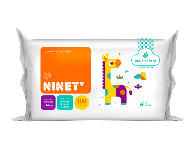 NINET TOALLAS HUMEDAS x100unid