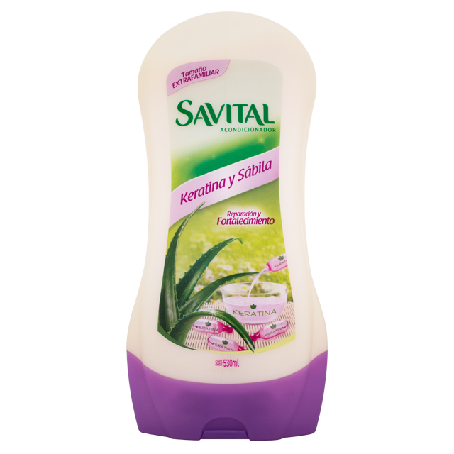 SAVITAL ACONDICIONADOR KERATINA Y SABILA x530ml