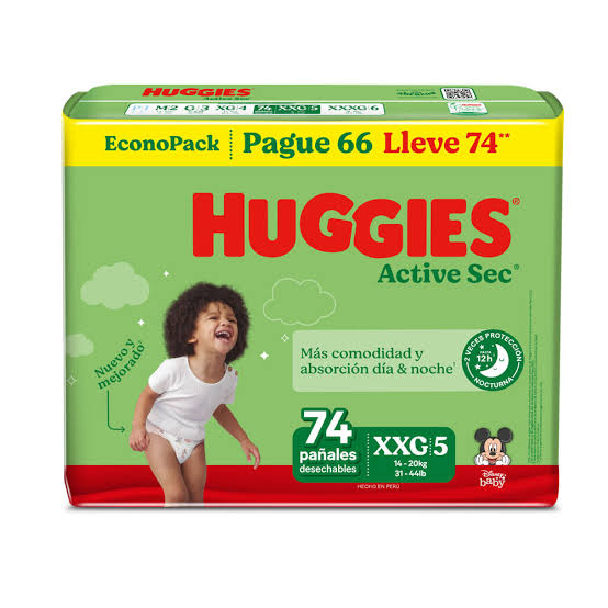 HUGGIES ACTIVE SEC XXG x74unid