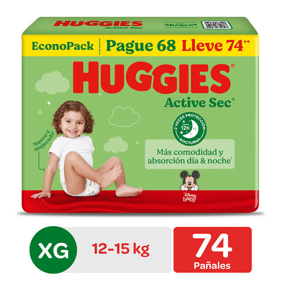 HUGGIES ACTIVE SEC XG x74unid