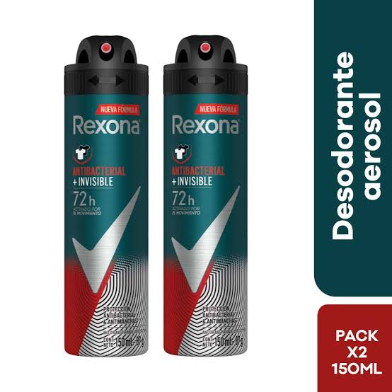 REXONA MEN DESODORANTE PACK X2 INVISIBLE +ANTIBACTERIAL