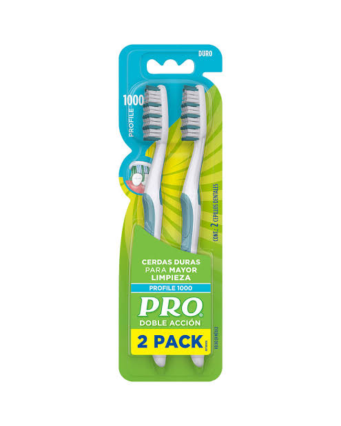 ORAL B PRO CEPILLO PROFILE DOBLE ACCION DURO PACK x2