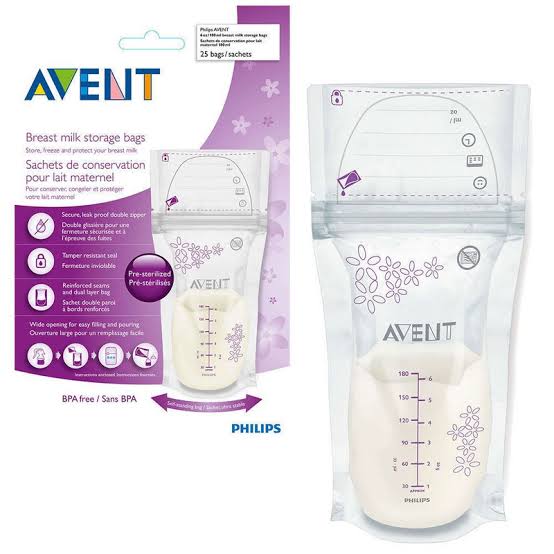 AVENT BOLSAS PREESTERILIZADAS PARA LECHE 25unid x6oz 60325