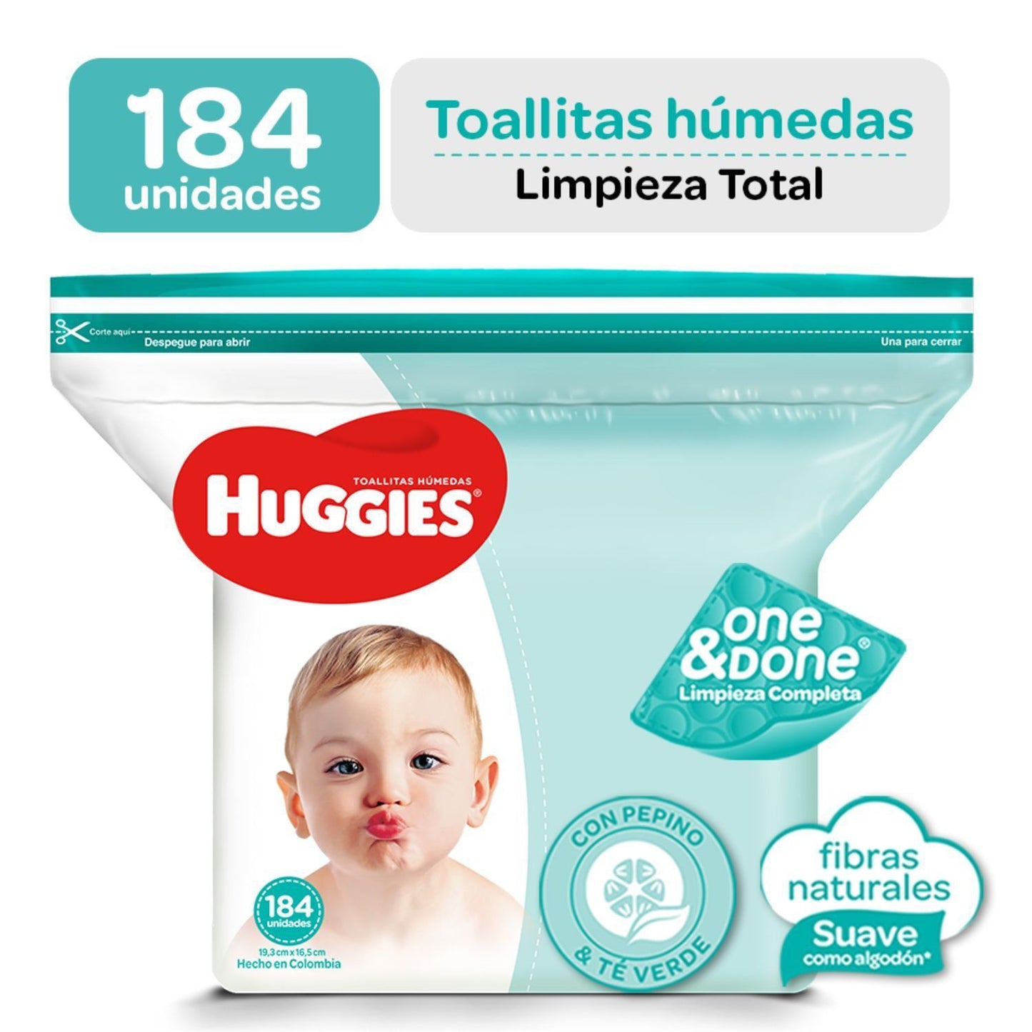 HUGGIES TOALLAS HUMEDAS ONE DONE x184unid
