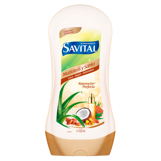 SAVITAL ACONDICIONADOR MULTIOLEOS Y SABILA x530ml