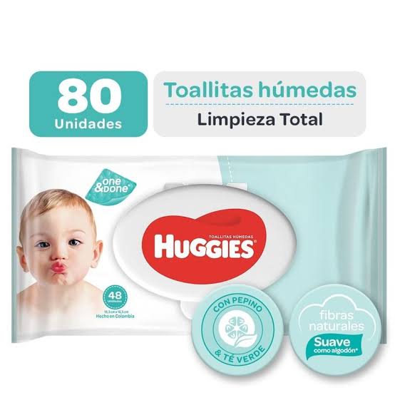 HUGGIES TOALLAS HUMEDAS ONE DONE x80unid
