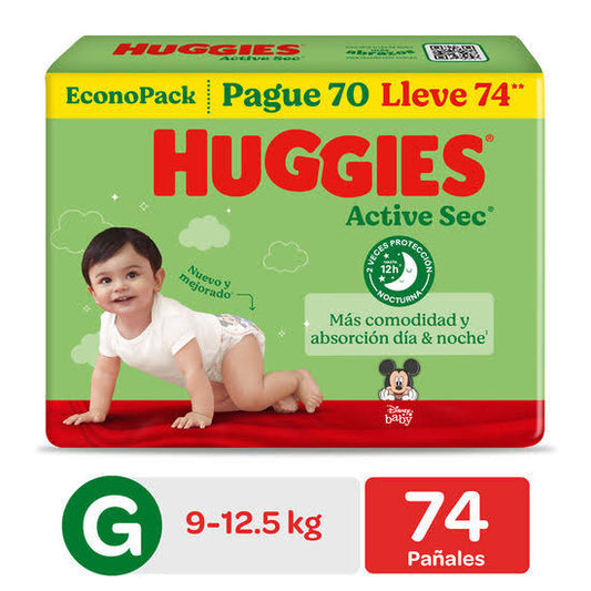 HUGGIES ACTIVE SEC G x74unid