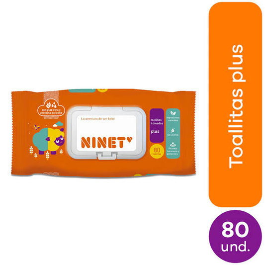 NINET TOALLAS HUMEDAS C/TAPA x80unid
