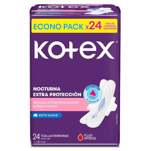 KOTEX TOALLA HIGIENICA NOCTURNA x24unid
