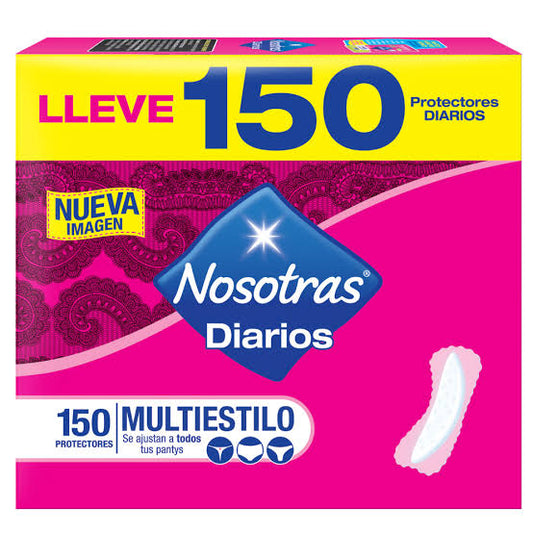 NOSOTRAS PROTECTORES DIARIOS MULTIESTILOS x150unid