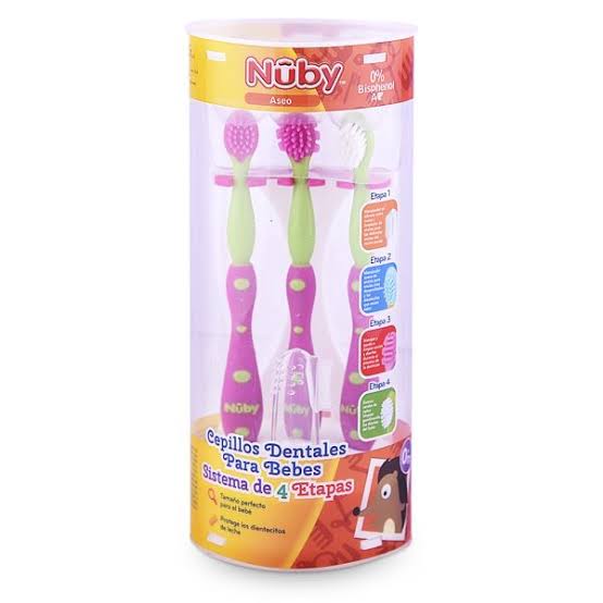NUBY CEPILLOS SISTEMA DE 4 ETAPAS PACK X4