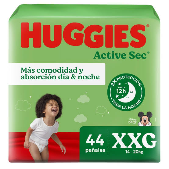 HUGGIES ACTIVE SEC XXG x44unid