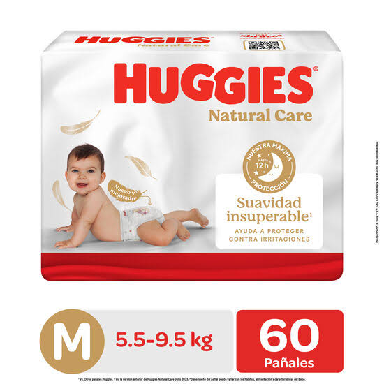 HUGGIES NATURAL CARE M x60unid