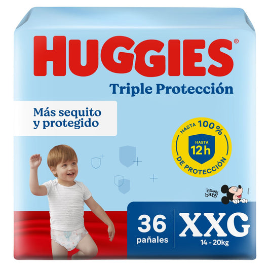 HUGGIES TRIPLE PROTECCION XXG x36unid