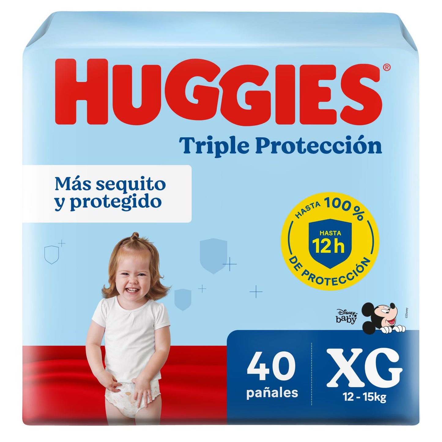 HUGGIES TRIPLE PROTECCION XG x40unid