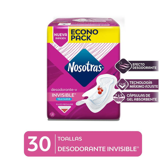 NOSOTRAS DESODORANTE INVISIBLE TOALLA HIGIENICA x30unid